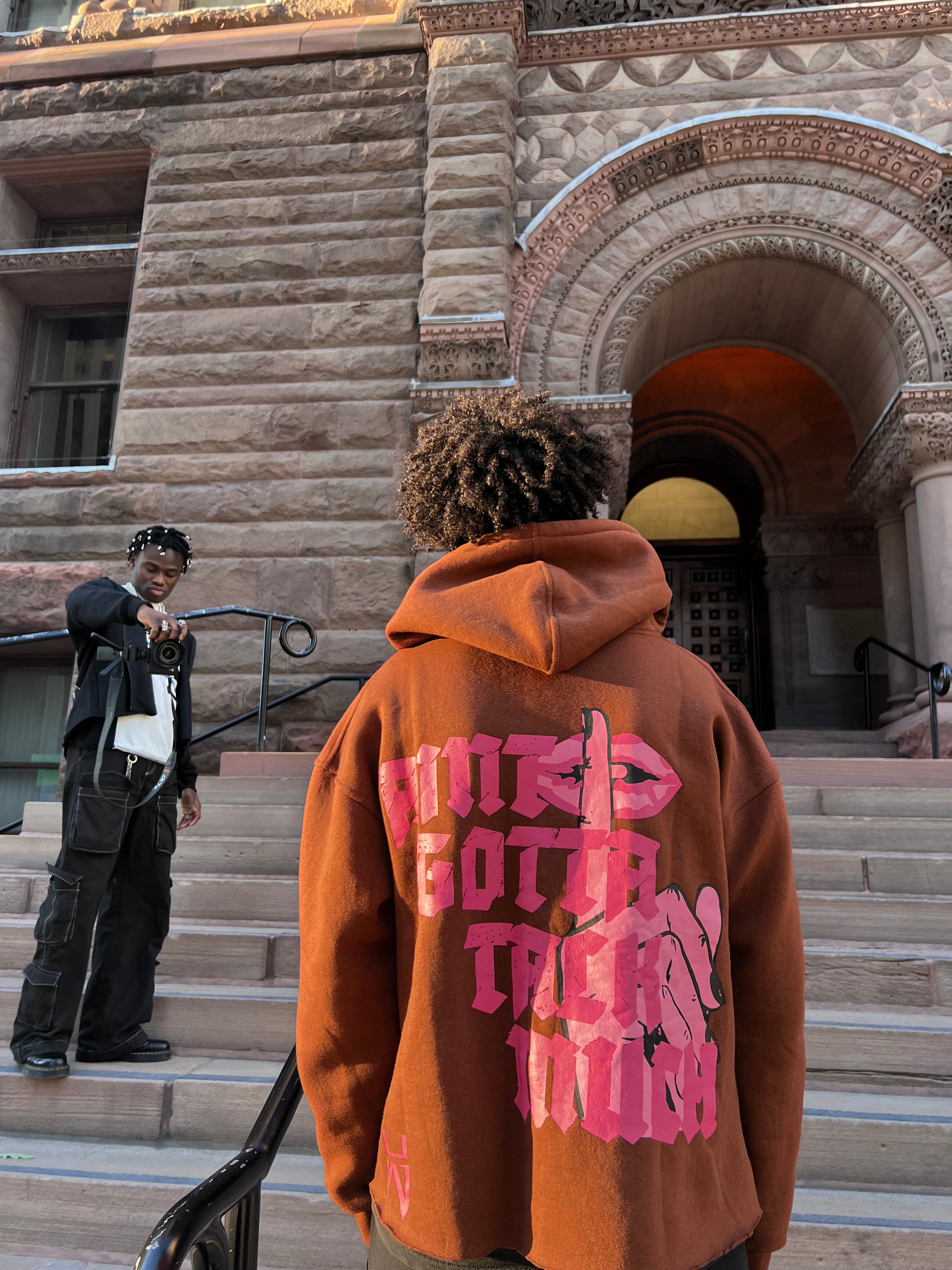 AGTM BROWN HOODIE – Whisper.Est19